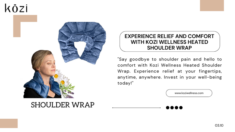 Experience Relief and Comfort with Kozi Wellness Heated Shoulder Wrap