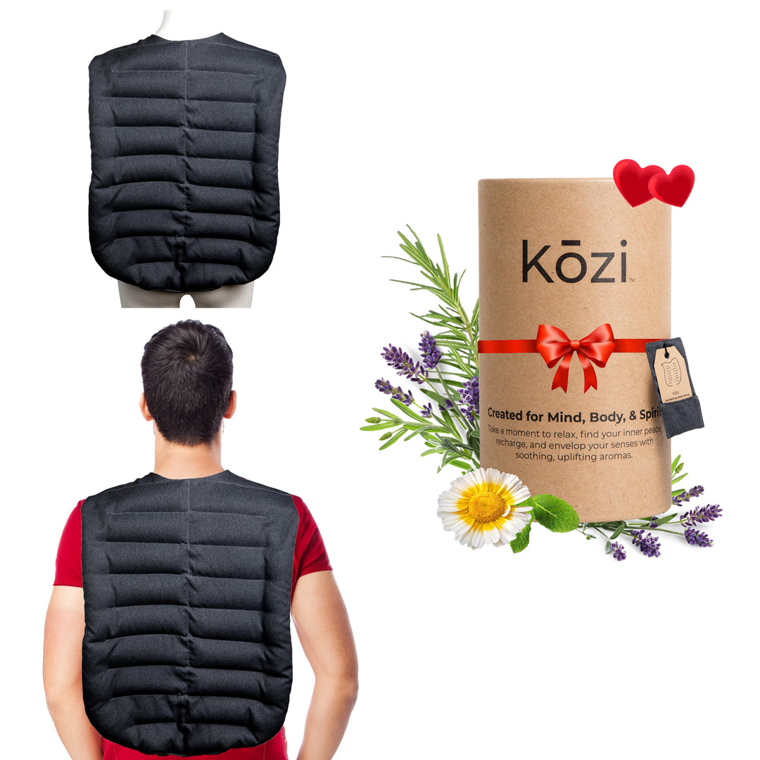 Kozi Revitalizing Back Wrap for Back Pain Relief, Microwavable Heating Wrap