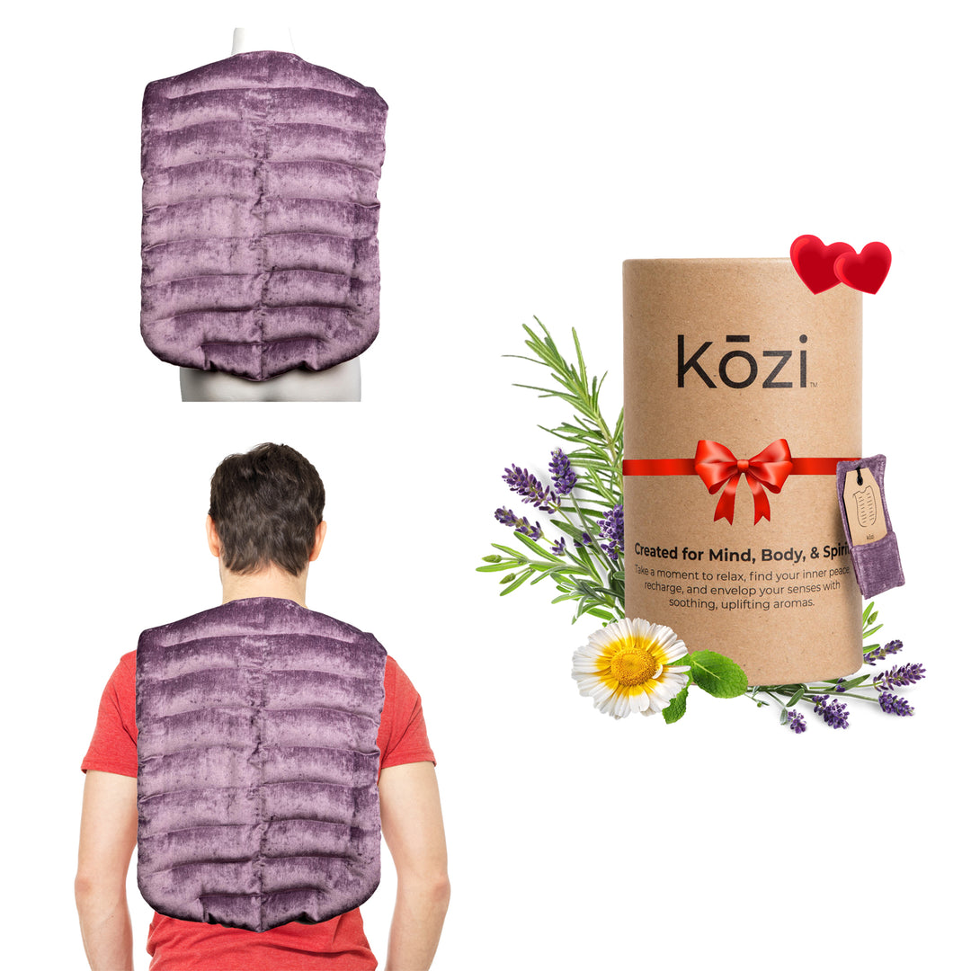 Kozi Revitalizing Back Wrap for Back Pain Relief, Microwavable Heating Wrap