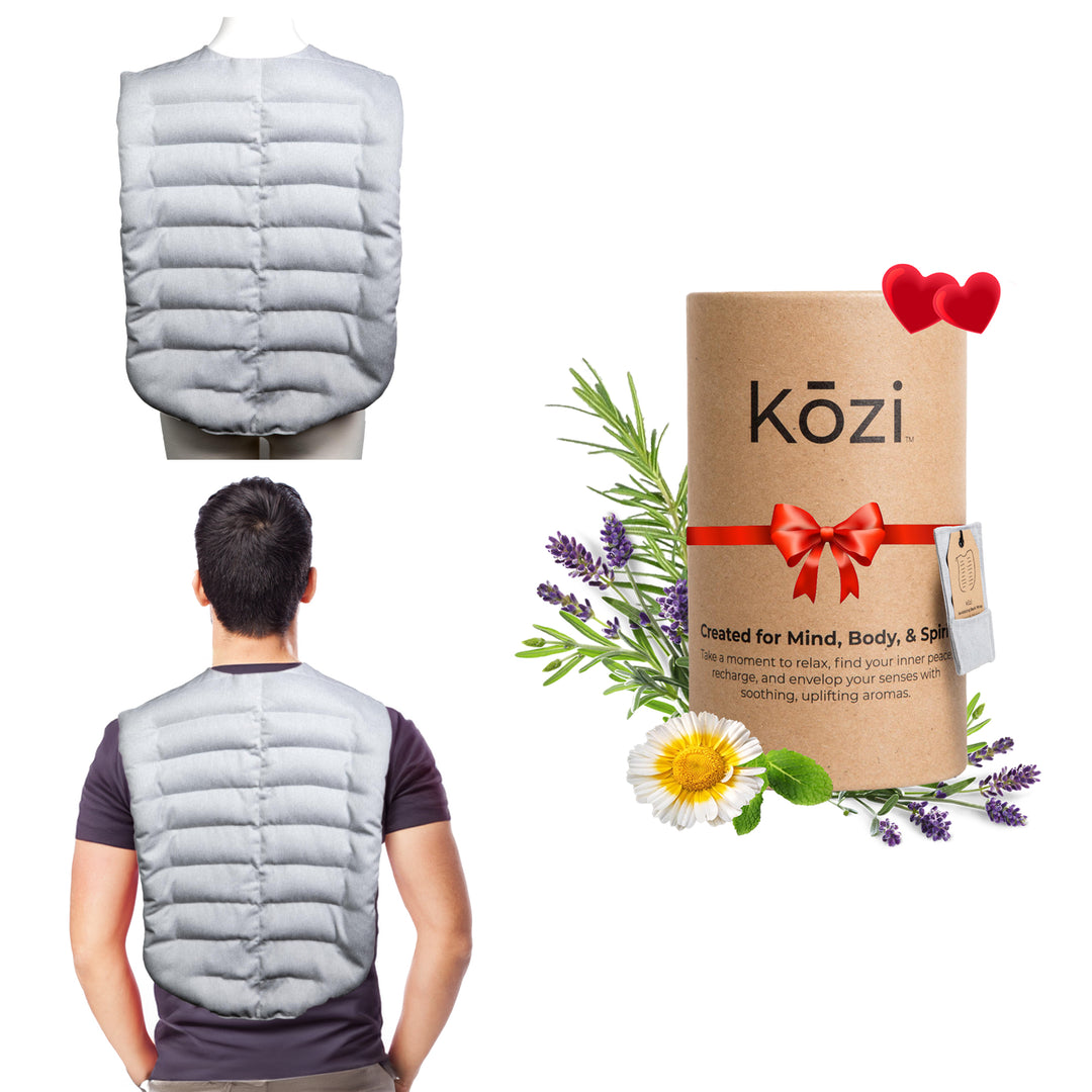 Kozi Revitalizing Back Wrap for Back Pain Relief, Microwavable Heating Wrap