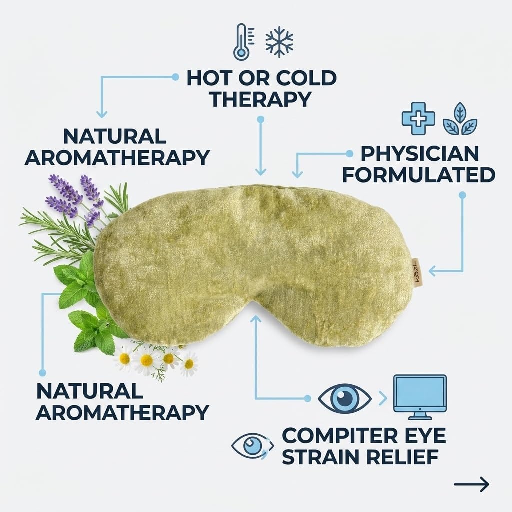 Kozi  Rejuvenating Eye Pillow, Heated/ Cooling  Eye Pillow for Sleep