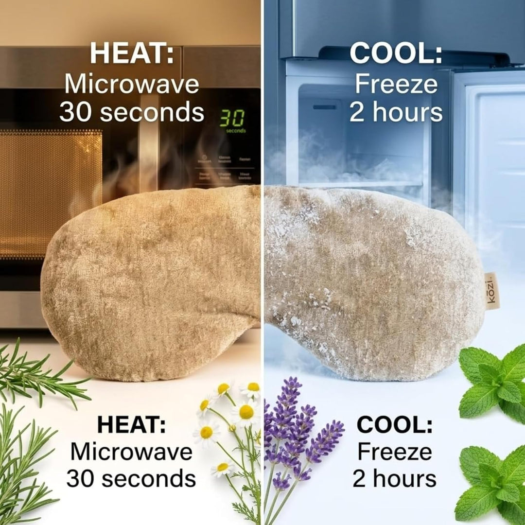 Kozi  Rejuvenating Eye Pillow, Heated/ Cooling  Eye Pillow for Sleep