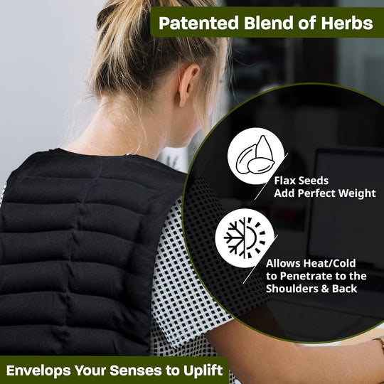 Kozi Revitalizing Back Wrap for Back Pain Relief, Microwavable Heating Wrap