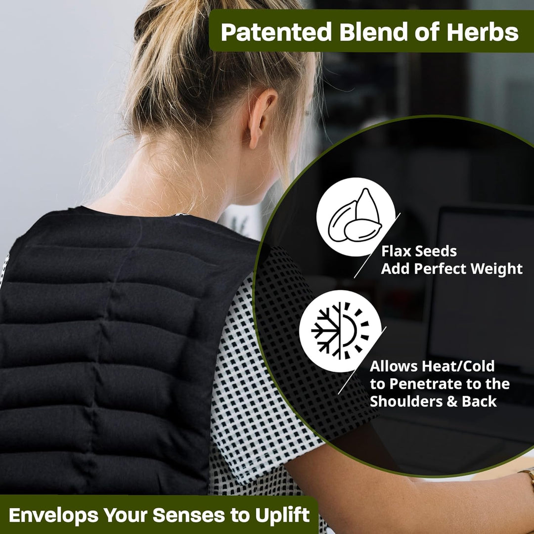 Kozi Revitalizing Back Wrap for Back Pain Relief, Microwavable Heating Wrap
