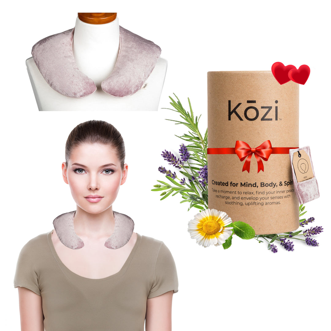 Kozi Soothing Neck Wrap - Microwave Heat Pad/ Cooling Neck Wrap: