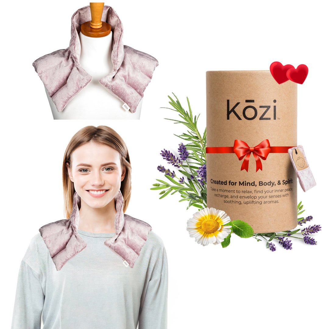Kozi Shoulder Wraps  Warm & Cooling Herbal Comforting for Muscle Pain and Tension Relief