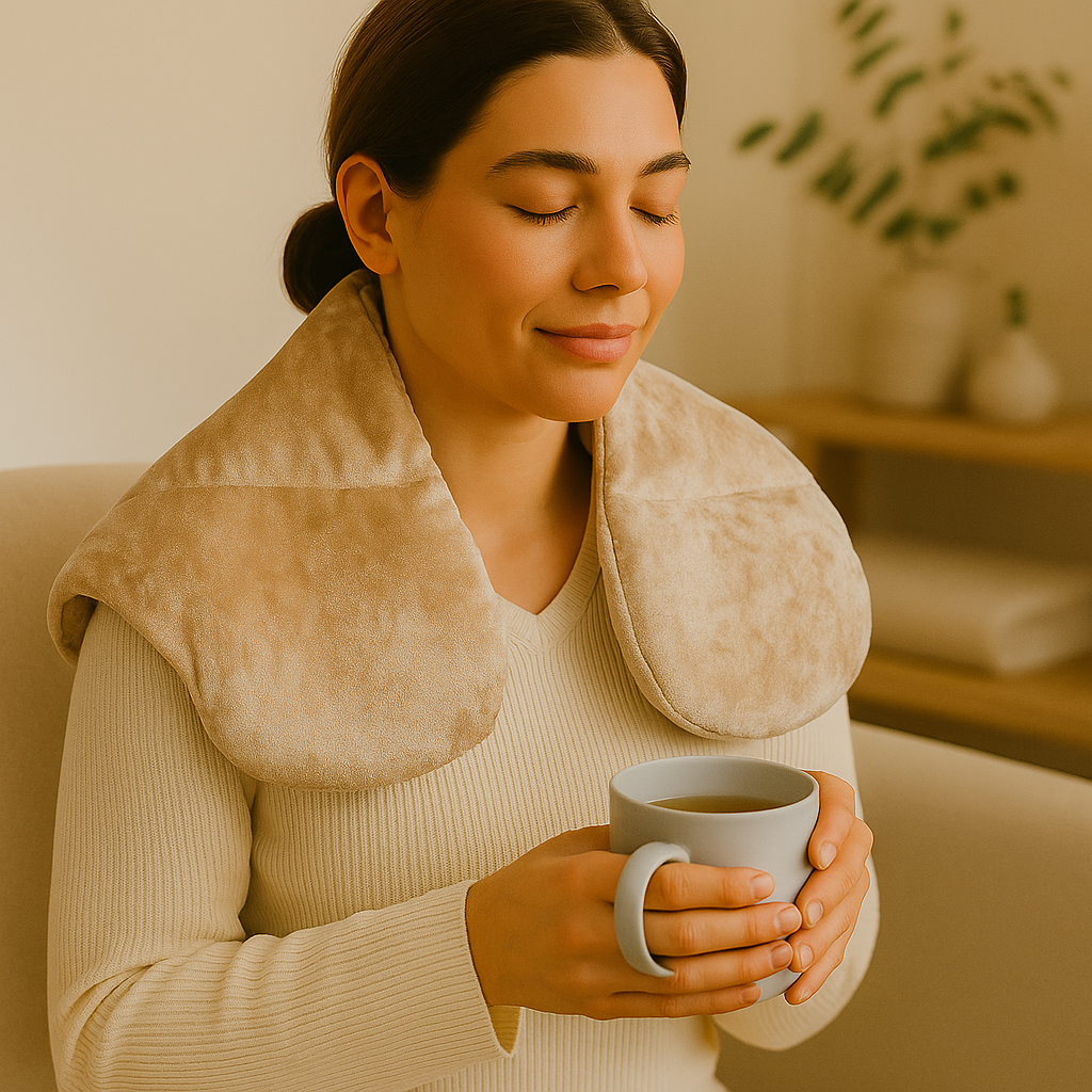 Kozi Décolleté Neck Wrap, Warm & Cold Herbal Neck Wrap for Muscle Pain