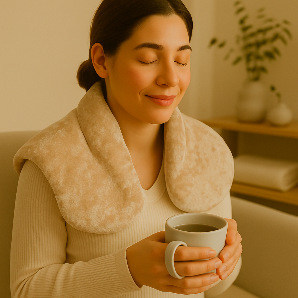 Kozi Décolleté Neck Wrap, Warm & Cold Herbal Neck Wrap for Muscle Pain