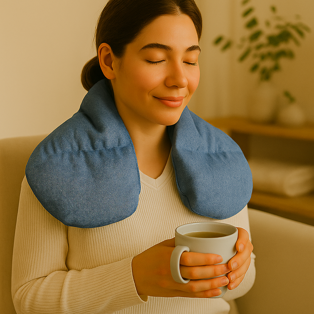 Kozi Décolleté Neck Wrap, Warm & Cold Herbal Neck Wrap for Muscle Pain
