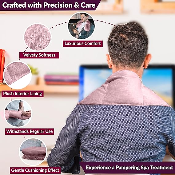 Soft warming scarf product lifestyle image for relaxation and comfort