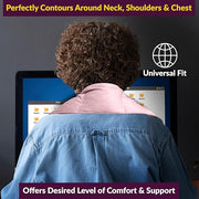 Neck therapy scarf angled view highlighting soft texture.